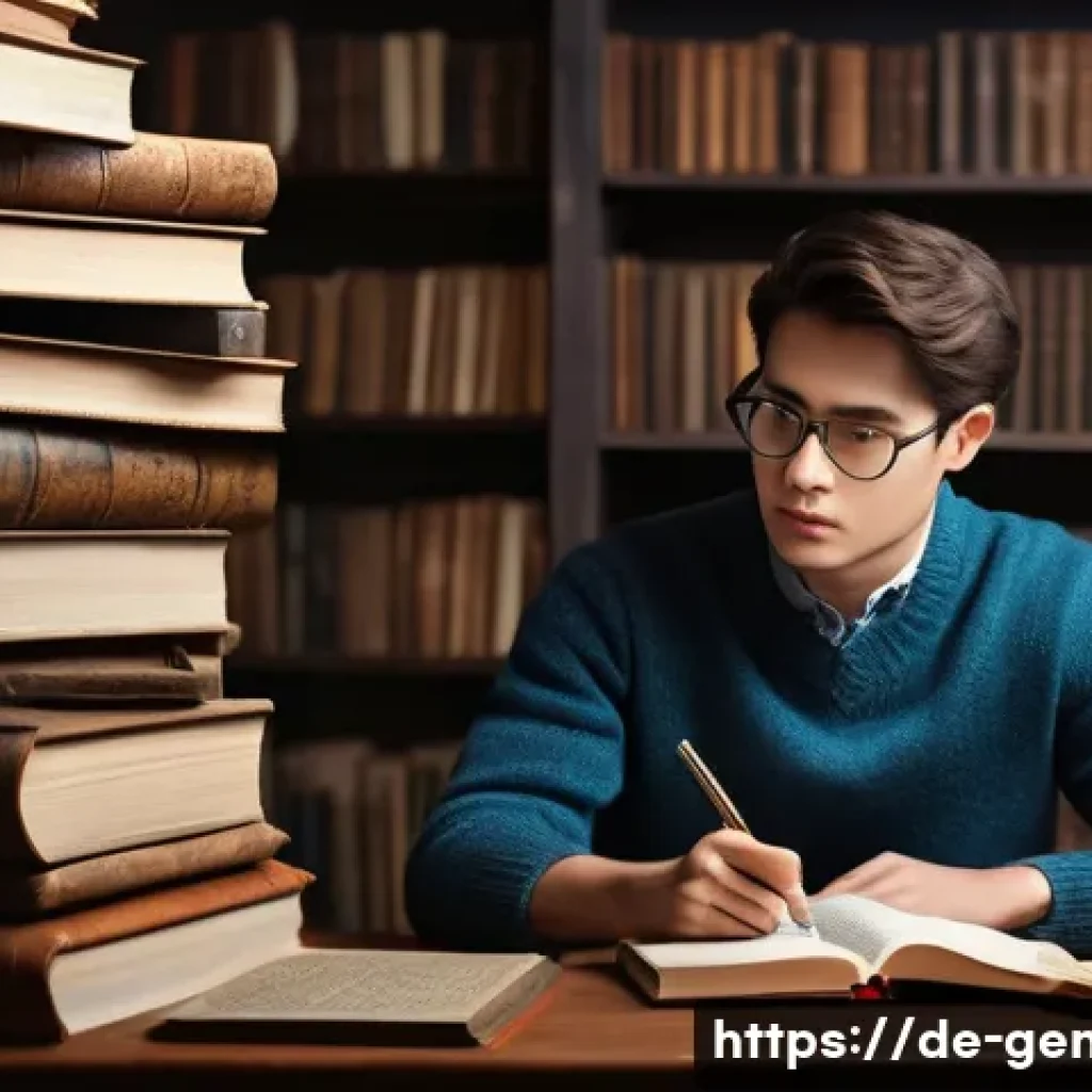 족보 오류 수정 - **Prompt:** "A curious young adult, perhaps in their early twenties, with thoughtful expression, gaz...